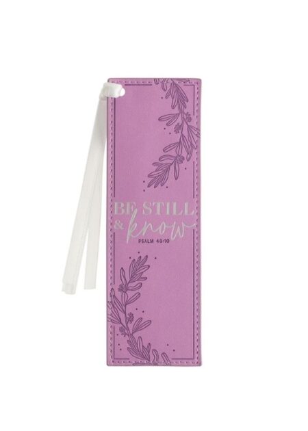Leather Bookmark Be still and Know