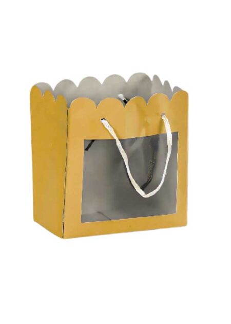 Gift bag fold up gold