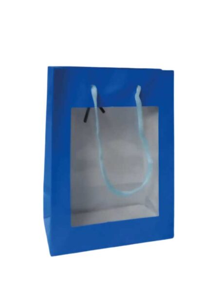 Gift bag window blue