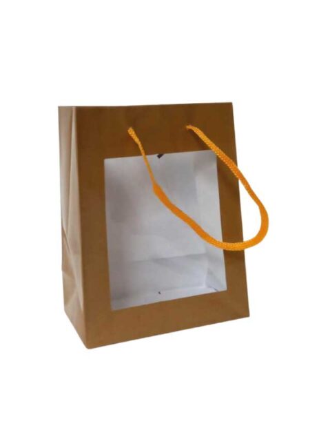 Gift bag window gold