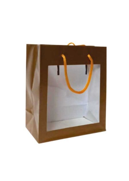 Gift bag window gold