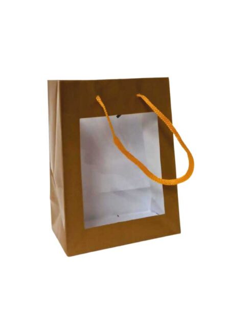 Gift bag window gold