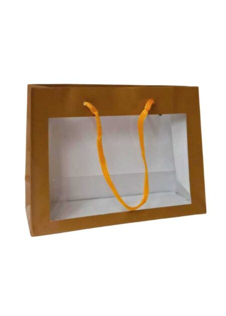 Gift bag window gold
