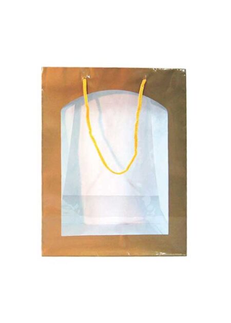 Gift bag window gold