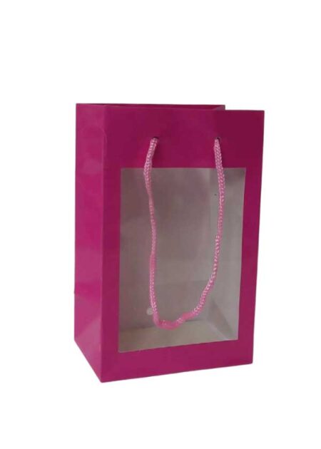 Gift bag window pink