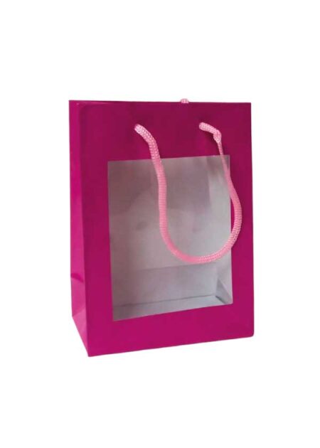 Gift bag window pink