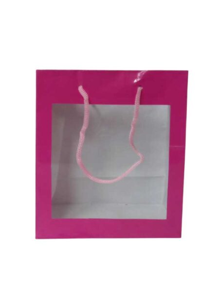Gift bag window pink