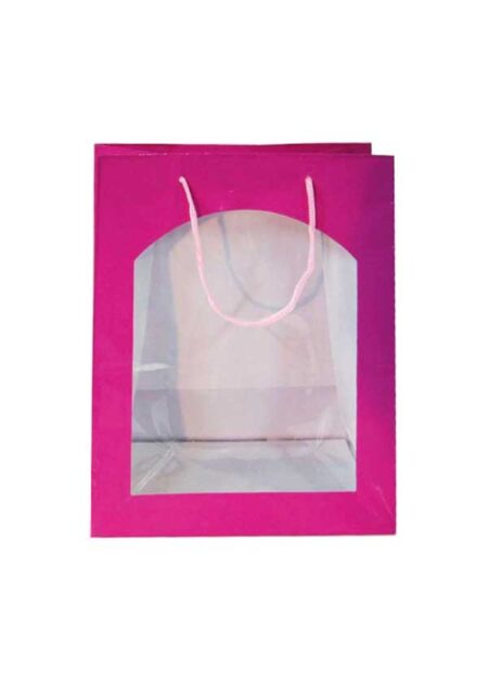 Gift bag window pink