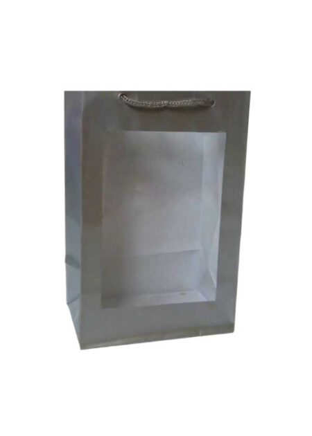 Gift bag window silver
