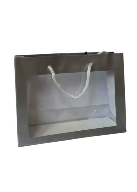 Gift bag window silver