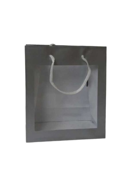 Gift bag window silver