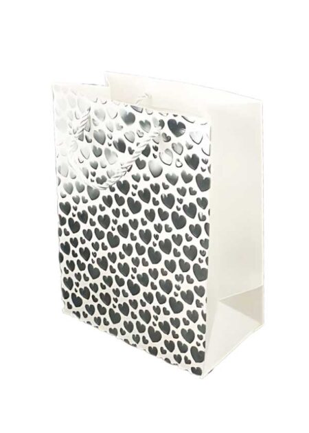 Gift bag white silver