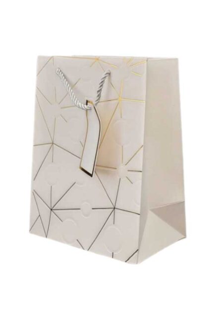 Gift bag white with star
