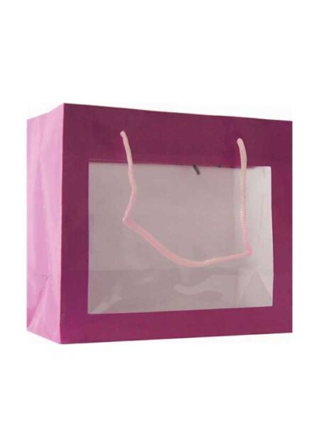 Gift bag window pink