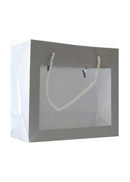 Gift bag window silver