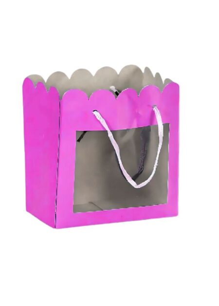 Gift bag fold up pink