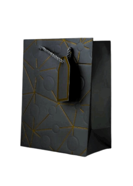 Gift bag black with star