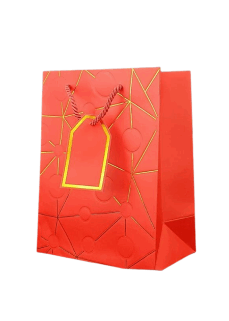 Gift bag red with star