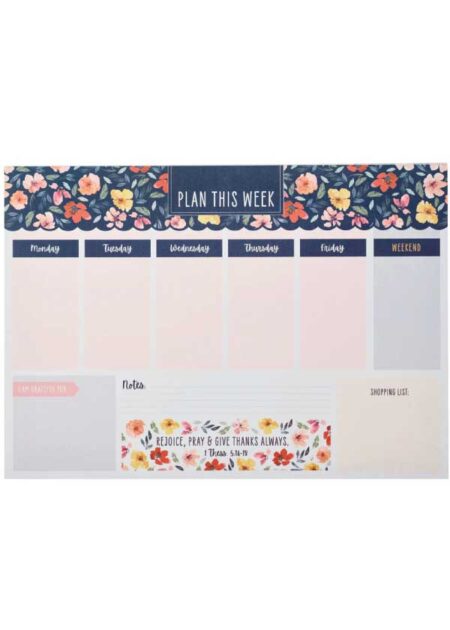 Desk Planner A3 Rejoice, Pray & Give Thanks