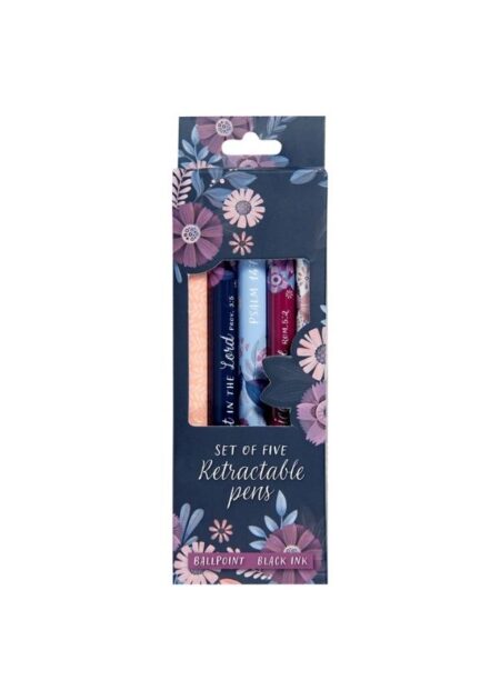 Retractable Pens-  Set of Five